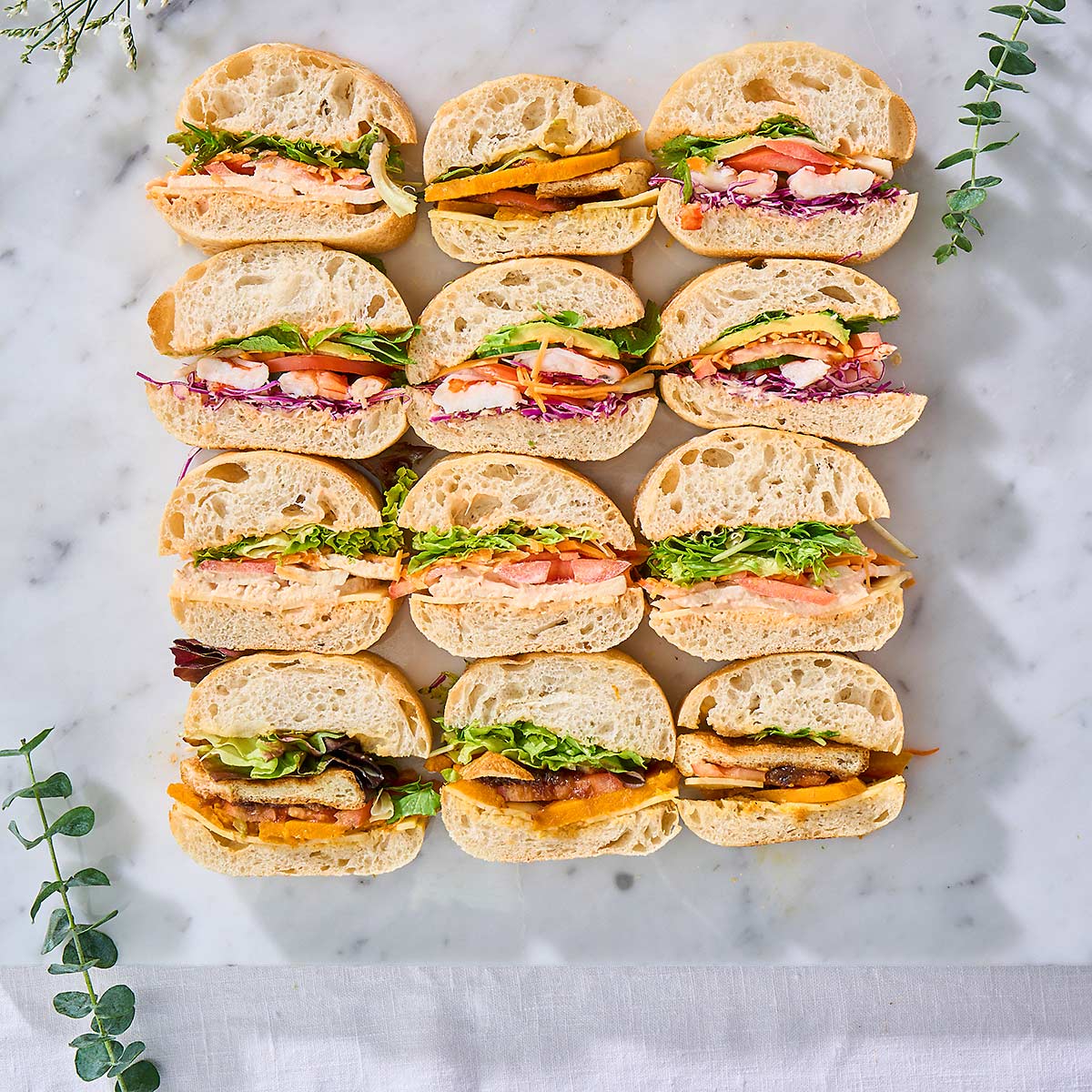 Assorted Finger Sandwiches - Premium (For 12-16 Persons)