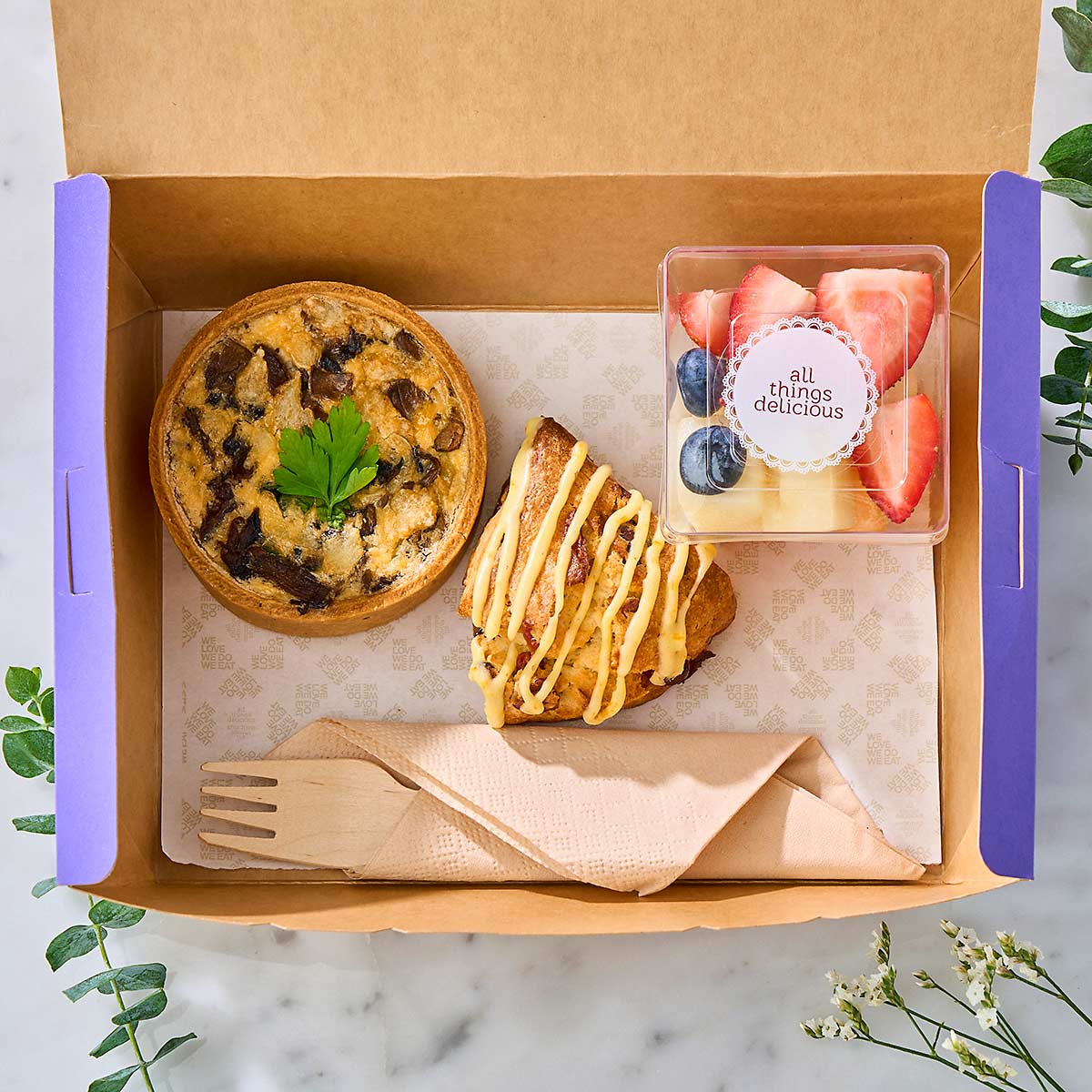 Individual Refreshment Box (with Quiche)