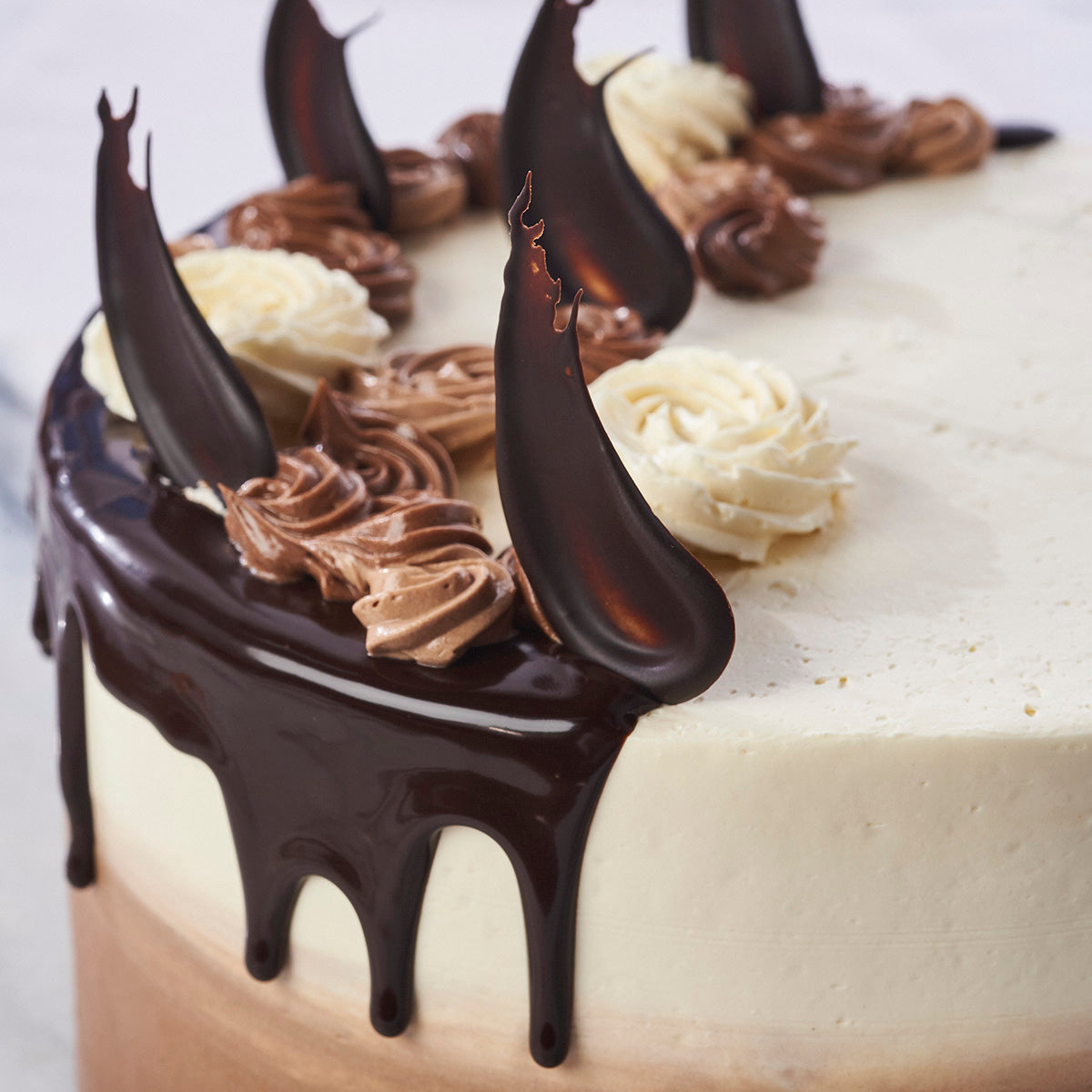 Chocolate Crunch Ombre Cake