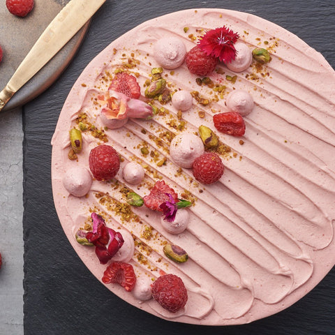 Raspberry Pistachio Cake