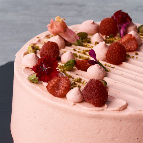 Raspberry Pistachio Cake