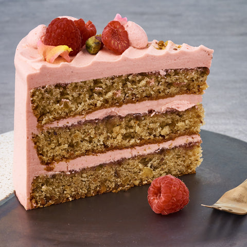 Raspberry Pistachio Cake