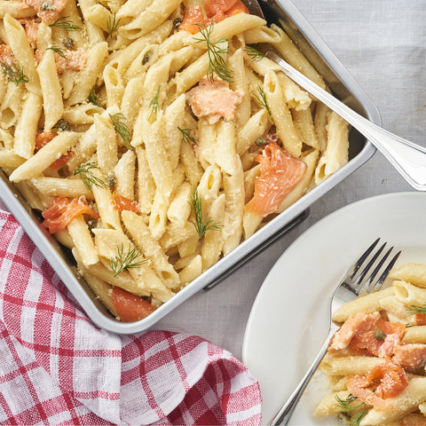 Creamy Smoked Salmon Pasta Tray