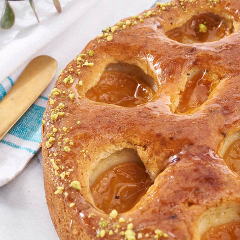 Sticky Apricot Pistachio Cake