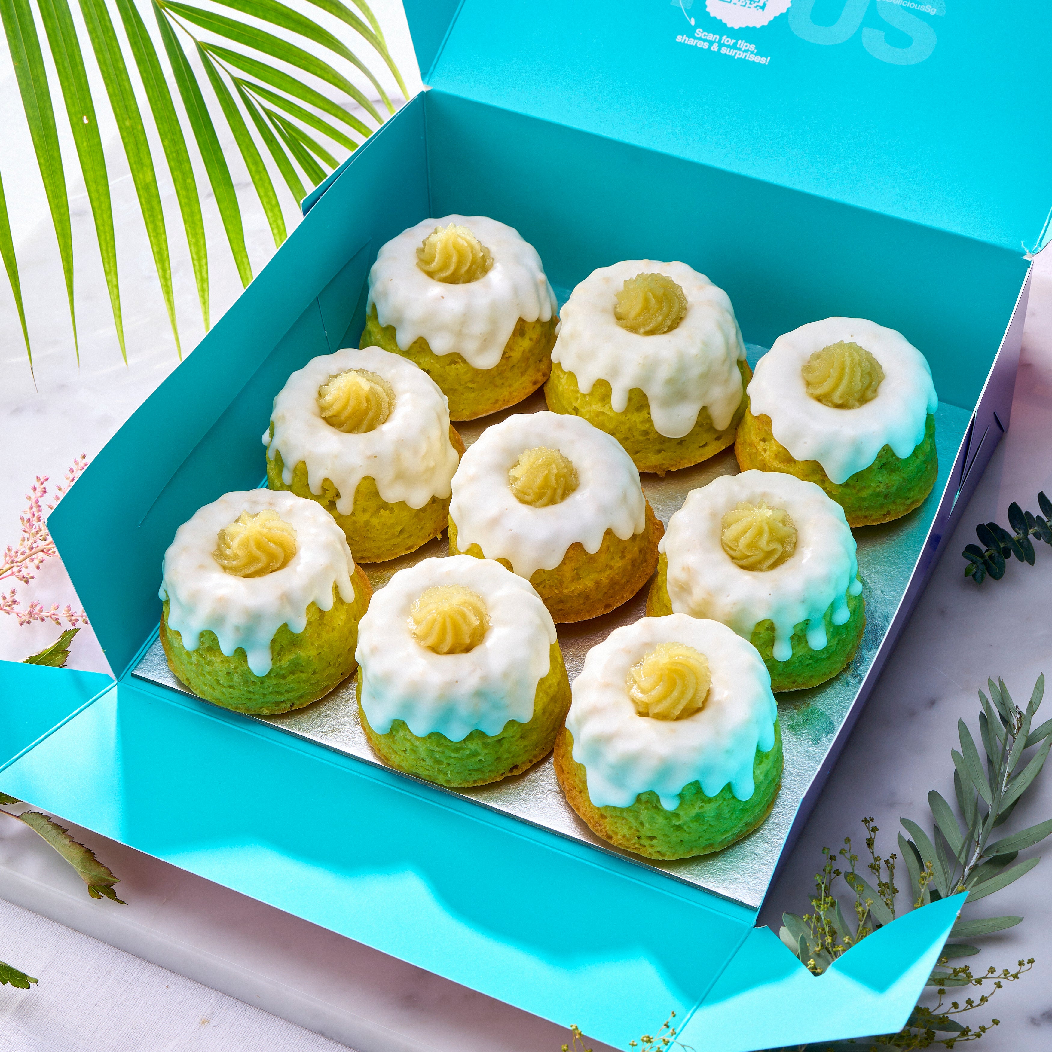 Kaya Pandan Mini Bundt Cakes