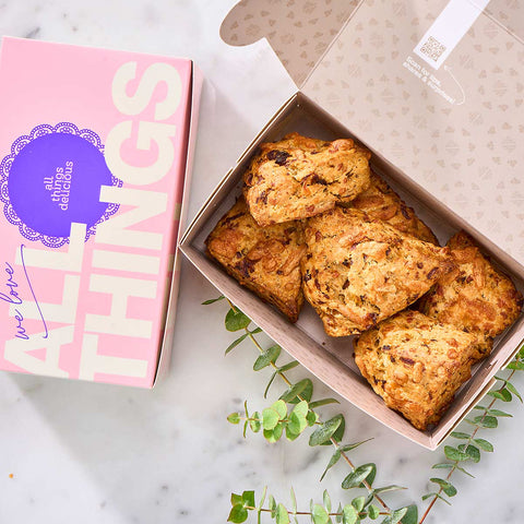 Caramelised Onion and Cheddar Scones (Box of 6)