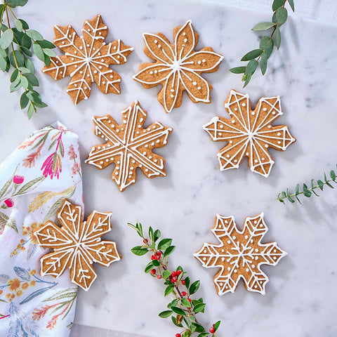 Gingerbread Snowflake Cookies